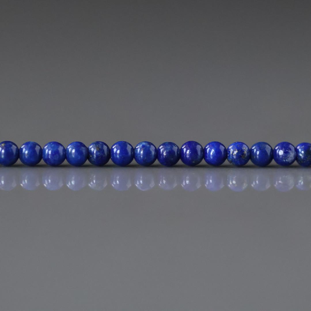 2.5mm Lapis Lazuli Beads – Tiny Smooth Round Natural Gemstone 15" Strand