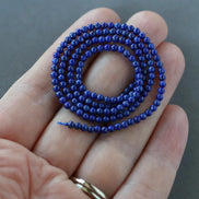 2.5mm Lapis Lazuli Beads – Tiny Smooth Round Natural Gemstone 15