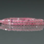 2.5mm AAA Madagascar Rose Quartz Cube Beads 7