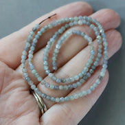2.5mm Montana Sapphire Beads – Tiny Faceted Round Natural Gemstone 15