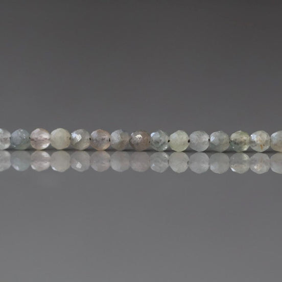 2.5mm Montana Sapphire Beads – Tiny Faceted Round Natural Gemstone 15" Strand