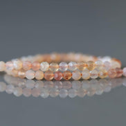 2.5mm Orange Botswana Agate Micro Faceted Beads Genuine Rare Agate Beads 15