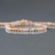 2.5mm Orange Botswana Agate Micro Faceted Beads Genuine Rare Agate Beads 15