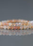 2.5mm Orange Botswana Agate Beads ‚Äì Tiny Faceted Round Natural Gemstone 15" Strand