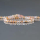 2.5mm Orange Botswana Agate Beads ‚Äì Tiny Faceted Round Natural Gemstone 15" Strand