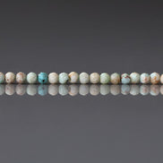 2.5mm Pale Peruvian Turquoise Beads – Tiny Faceted Round Natural Gemstone 15