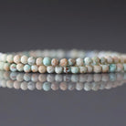 2.5mm Pale Peruvian Turquoise Beads ‚Äì Tiny Faceted Round Natural Gemstone 15" Strand