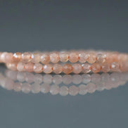 2.5mm Peach Moonstone Faceted Beads 15