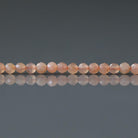 2.5mm Peach Moonstone Beads - Tiny Faceted Round Natural Gemstone 15" Strand