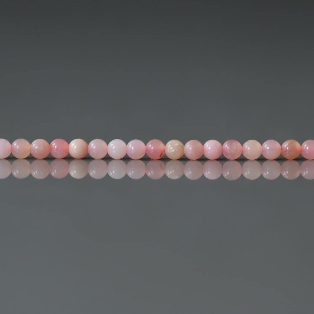 2.5mm Peruvian Pink Opal Beads Smooth 15" Pink Opal Genuine Gemstone Beads Natural Opal for Jewelry Making Beading Craft Gift Beads