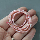 2.5mm Peruvian Pink Opal Beads - Round Smooth Natural Gemstone 15"