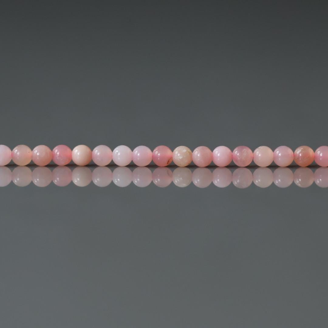 2.5mm Peruvian Pink Opal Beads - Round Smooth Natural Gemstone 15"