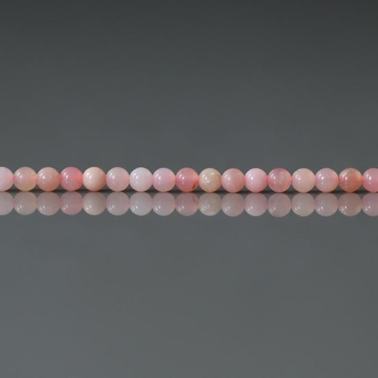 2.5mm Peruvian Pink Opal Beads - Round Smooth Natural Gemstone 15"