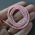2.5mm Peruvian Pink Opal Beads – Tiny Smooth Round Natural Gemstone 15" Strand