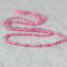 2.5mm Pink Tourmaline Smooth Beads 15" Transparent Gemstone Beads for Jewelry Making Beading Gift for Crafters October Birthstone