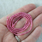 2.5mm Pink Tourmaline Smooth Beads 15" Transparent Gemstone Beads for Jewelry Making Beading Gift for Crafters October Birthstone