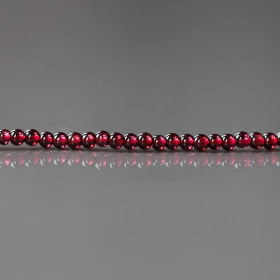 2.5mm AAA Pyrope Garnet Beads Smooth Beads 15" Natural Garnet Gemstone Beads Beading Crafter Gift January Birthstone Red Garnet Beads