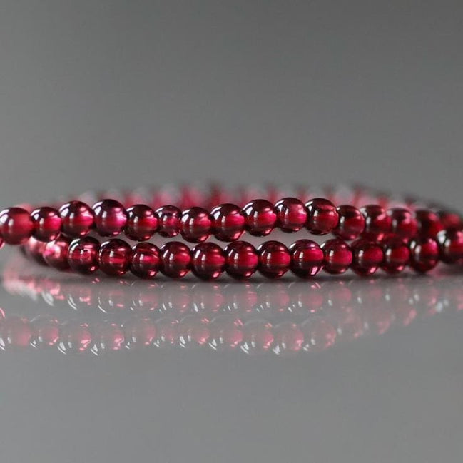 2.5mm AAA Pyrope Garnet Beads Smooth Beads 15" Natural Garnet Gemstone Beads Beading Crafter Gift January Birthstone Red Garnet Beads