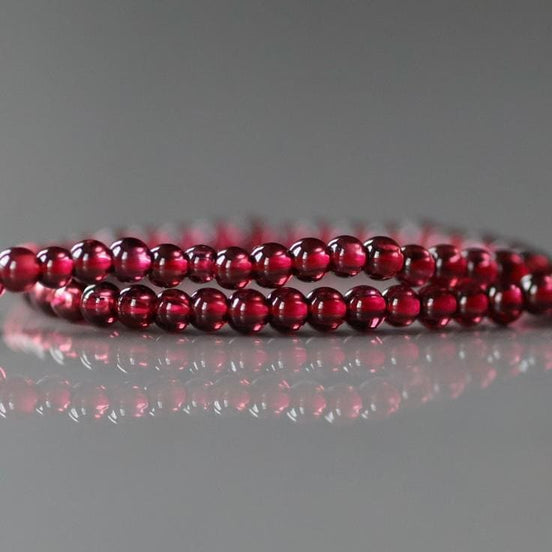 2.5mm AAA Pyrope Garnet Beads Smooth Beads 15" Natural Garnet Gemstone Beads Beading Crafter Gift January Birthstone Red Garnet Beads