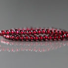 2.5mm Pyrope Garnet Beads – Tiny Smooth Round Natural Gemstone 15" Strand