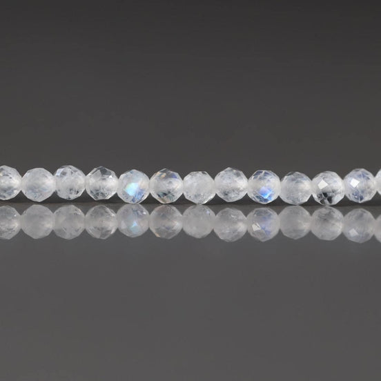 2.5mm AAA Rainbow Moonstone Faceted Beads 12.5" Moonstone Gemstone Beads Beading Crafter Gift June Birthstone DIY Jewelry Fertility Stone