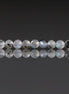 2.5mm Rainbow Moonstone with Black Tourmaline Beads ‚Äì Tiny Faceted Round Natural Gemstone 15" Strand