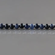 2.5mm Dark Raw Sapphire Beads Smooth 15