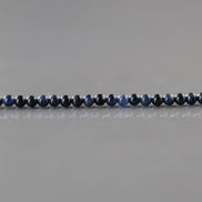 2.5mm Dark Raw Sapphire Beads Smooth 15