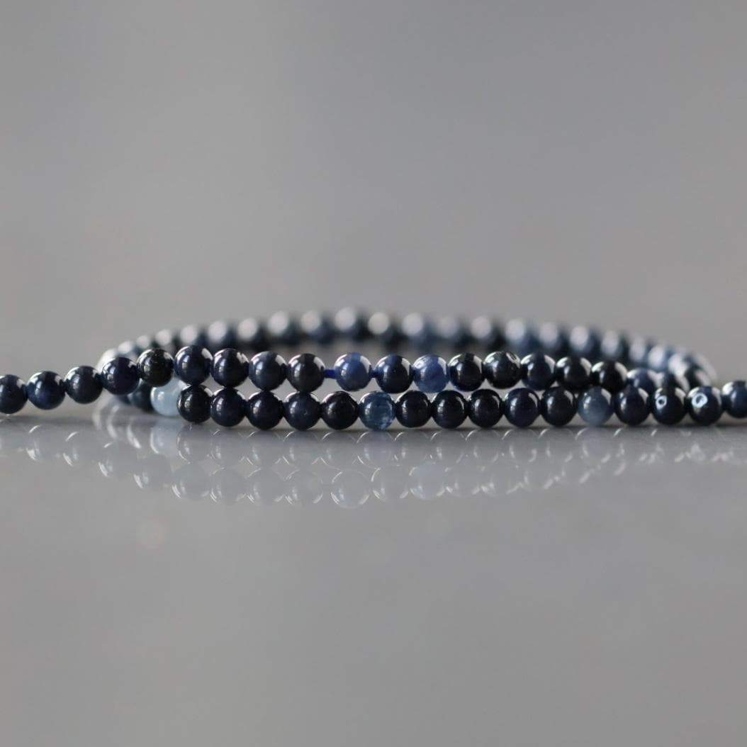 2.5mm Dark Raw Sapphire Beads Smooth 15" Raw Sapphire Genuine Gemstone Beads Jewelry Making Beading Craft Gift September Birthstone
