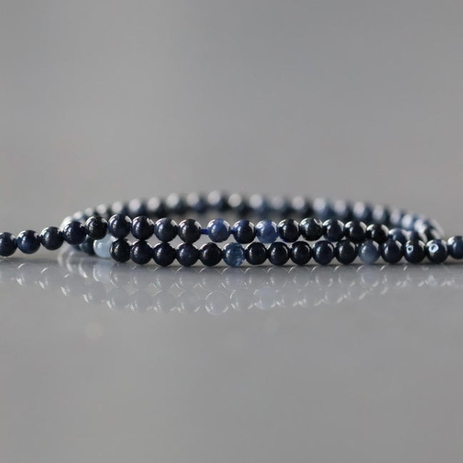 2.5mm Dark Raw Sapphire Beads Smooth 15" Raw Sapphire Genuine Gemstone Beads Jewelry Making Beading Craft Gift September Birthstone