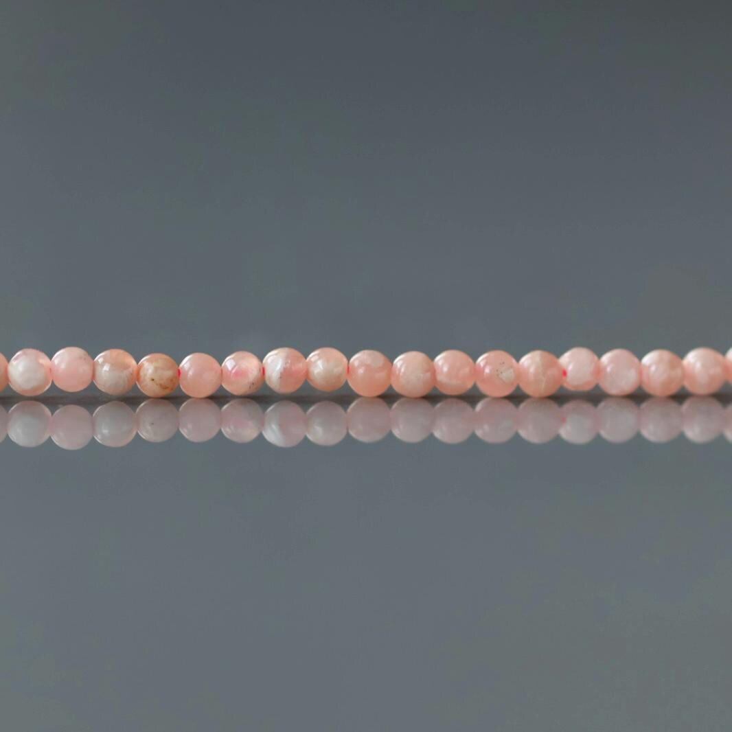2.5mm Natural Rhodochrosite Smooth Beads 15" Nude Pink Genuine Gemstone Beads Jewelry Making Beading Craft Gift Beads Self-Love Abundance