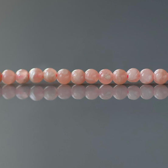 2.5mm Natural Rhodochrosite Smooth Beads 15" Nude Pink Genuine Gemstone Beads Jewelry Making Beading Craft Gift Beads Self-Love Abundance