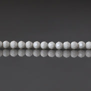 2.5mm White Fossil Jasper Beads Micro Faceted Genuine Small White Jasper Beads 15