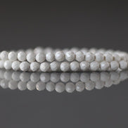 2.5mm White Fossil Jasper Beads Micro Faceted Genuine Small White Jasper Beads 15