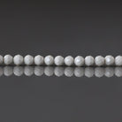 2.5mm Riverstone White Fossil Jasper Beads - Tiny Faceted Round Natural Gemstone 15" Strand