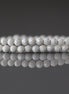 2.5mm Riverstone White Fossil Jasper Beads - Tiny Faceted Round Natural Gemstone 15" Strand