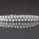 2.5mm Riverstone White Fossil Jasper Beads - Tiny Faceted Round Natural Gemstone 15" Strand