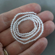 2.5mm Rock Quartz Beads – Tiny Faceted Round Natural Gemstone 12.5