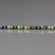 2.5mm African Ruby in Fuchsite Micro Faceted Beads 15