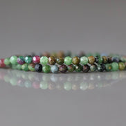 2.5mm African Ruby in Fuchsite Micro Faceted Beads 15