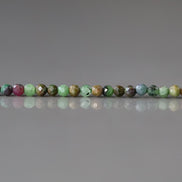 2.5mm Ruby in Fuchsite Beads ‚Äì Tiny Faceted Round Natural Gemstone 15