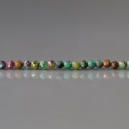 2.5mm Ruby in Fuchsite Beads ‚Äì Tiny Faceted Round Natural Gemstone 15