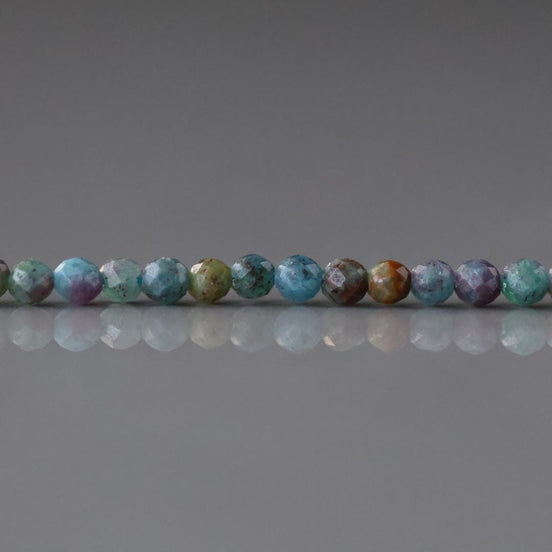 2.5mm Ruby in Kyanite Beads Micro Faceted Beads 15" Colorful Gemstone Beads Beading Crafter Gift