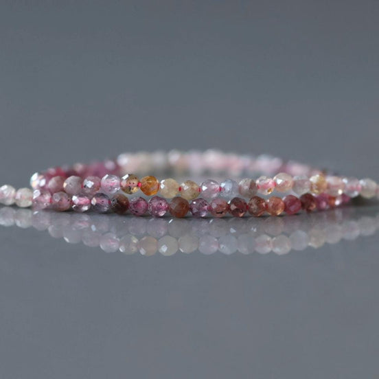2.5mm Ruby Yellow Sapphire Micro Faceted Beads Genuine Small Beads 15" Gemstone Beads for Jewelry Making July Birthstone September Seed Bead
