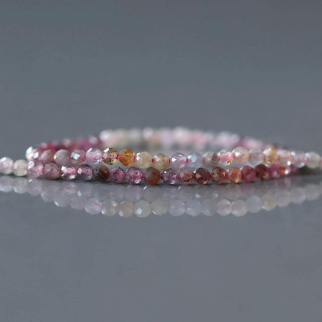 2.5mm Ruby Yellow Sapphire Beads ‚Äì Tiny Faceted Round Natural Gemstone 15" Strand
