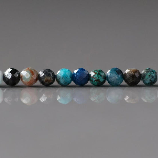 2.5mm Shattuckite Chrysocolla Beads Micro Faceted 15" Chrysocolla Gemstone Beads Beading Crafter Gift DIY Jewelry making
