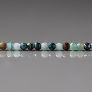 2.5mm Shattuckite Chrysocolla Beads ‚Äì Tiny Faceted Round Natural Gemstone 15