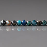 2.5mm Shattuckite Chrysocolla Beads ‚Äì Tiny Faceted Round Natural Gemstone 15