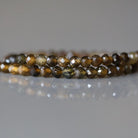 2.5mm Smoky Tourmaline Beads ‚Äì Tiny Faceted Round Natural Gemstone 15" Strand