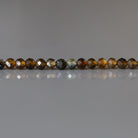 2.5mm Smoky Tourmaline Beads ‚Äì Tiny Faceted Round Natural Gemstone 15" Strand